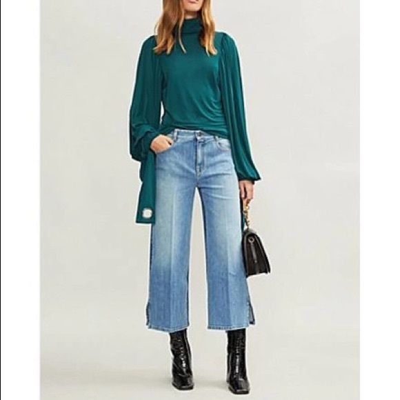 BNWT SELF-PORTRAIT GREEN TOP SIZE 2 RETAIL $400 - Picture 2 of 8